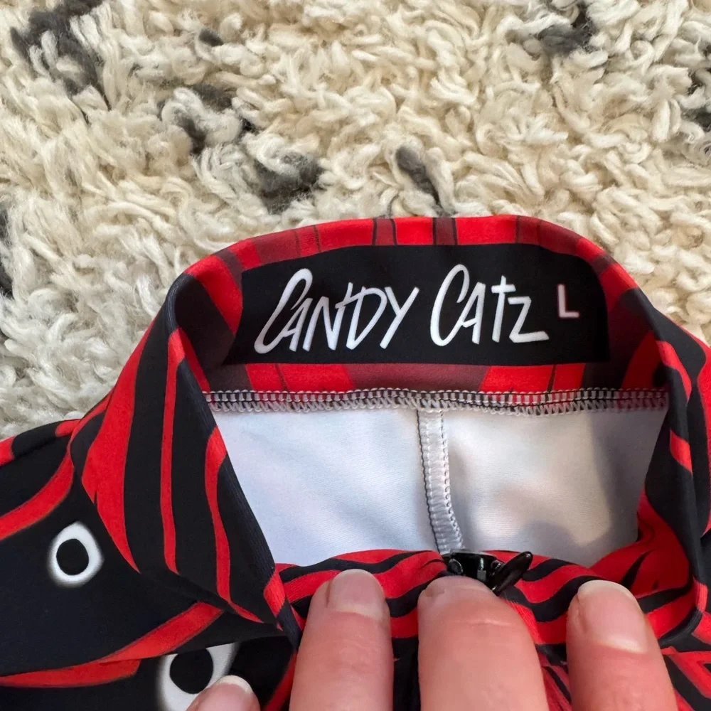 Candy Catz I C U Chaps Leotard size L - Picture 5 of 7